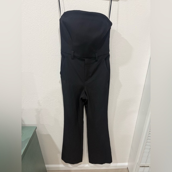 NWT A.L.C. Kate Strapless Belted Jumpsuit Black Size 2 – Missing Belt - Picture 8 of 9